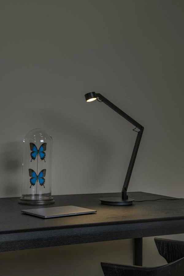 Lucide Premium OGDEN - Lampe de bureau - LED 3 StepDim - 1x7W 3000K - Noir - ambiance 1